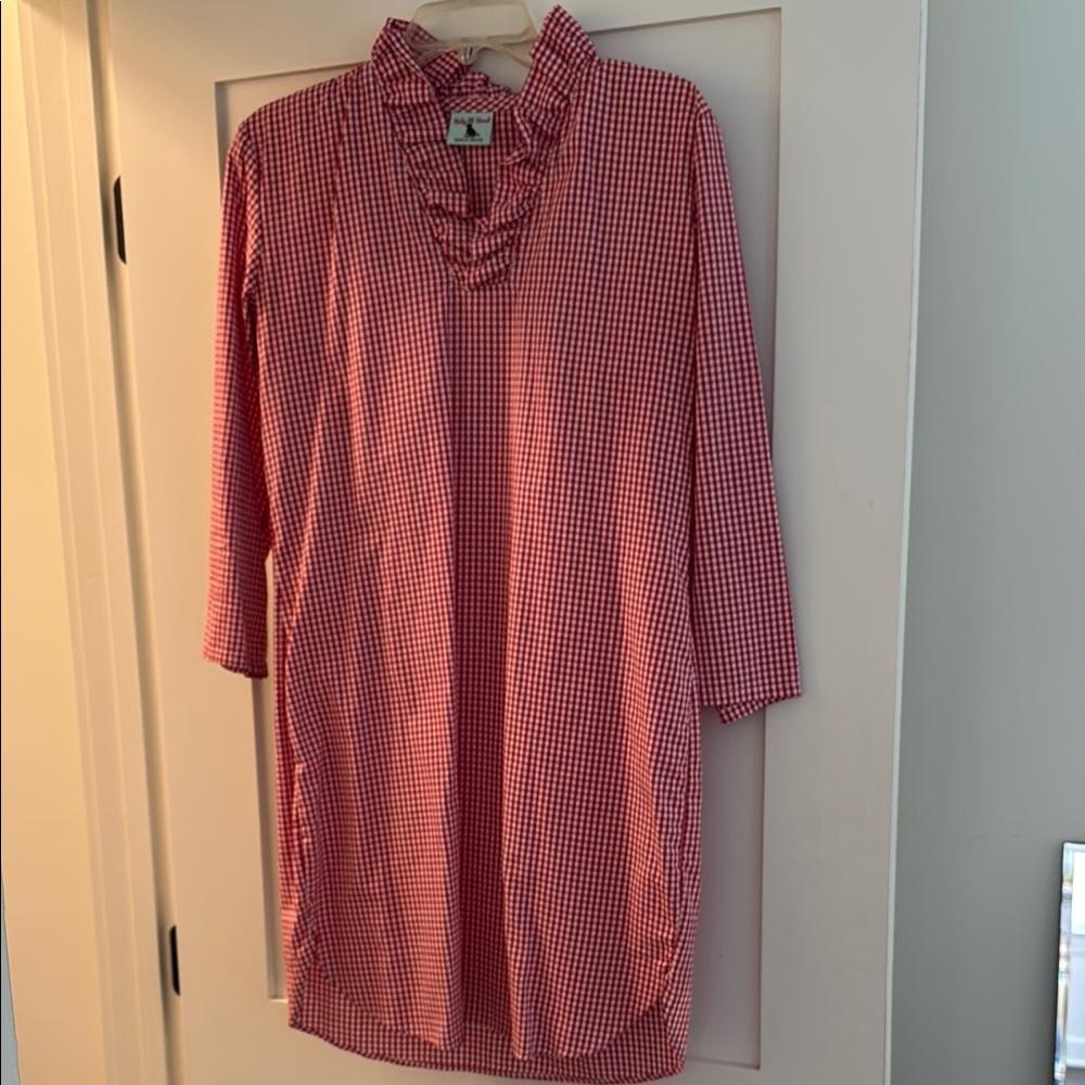 Red Gingham 3/4 Dress Size Small